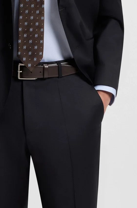 Regular-fit pants in virgin-wool serge Regular-fit pants in virgin-wool serge