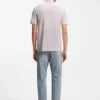 Regular-fit polo shirt in cotton and linen Regular-fit polo shirt in cotton and linen