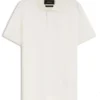 Regular-fit polo shirt in cotton-silk jacquard Regular-fit polo shirt in cotton-silk jacquard