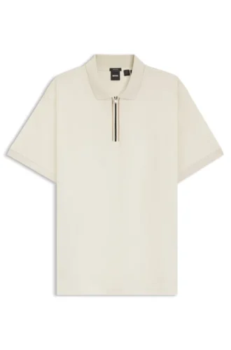 Regular-fit polo shirt in mercerized cotton
