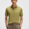Regular-fit polo shirt in mercerized Italian cotton Regular-fit polo shirt in mercerized Italian cotton