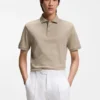 Regular-fit polo shirt in mercerized Italian cotton Regular-fit polo shirt in mercerized Italian cotton