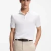 Regular-fit polo shirt in mercerized Italian cotton Regular-fit polo shirt in mercerized Italian cotton