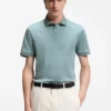 Regular-fit polo shirt in mercerized Italian cotton Regular-fit polo shirt in mercerized Italian cotton