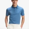 Regular-fit polo shirt in mercerized Italian cotton Regular-fit polo shirt in mercerized Italian cotton