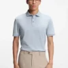Regular-fit polo shirt in mercerized Italian cotton Regular-fit polo shirt in mercerized Italian cotton
