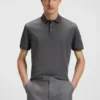 Regular-fit polo shirt in mercerized Italian cotton Regular-fit polo shirt in mercerized Italian cotton