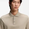 Regular-fit polo shirt in mercerized Italian cotton Regular-fit polo shirt in mercerized Italian cotton