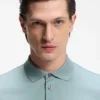 Regular-fit polo shirt in mercerized Italian cotton Regular-fit polo shirt in mercerized Italian cotton