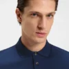 Regular-fit polo shirt in mercerized Italian cotton Regular-fit polo shirt in mercerized Italian cotton