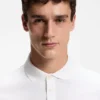 Regular-fit polo shirt in mercerized Italian cotton Regular-fit polo shirt in mercerized Italian cotton