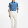 Regular-fit polo shirt in mercerized Italian cotton Regular-fit polo shirt in mercerized Italian cotton