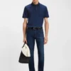 Regular-fit polo shirt in mercerized Italian cotton Regular-fit polo shirt in mercerized Italian cotton