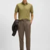 Regular-fit polo shirt in mercerized Italian cotton Regular-fit polo shirt in mercerized Italian cotton