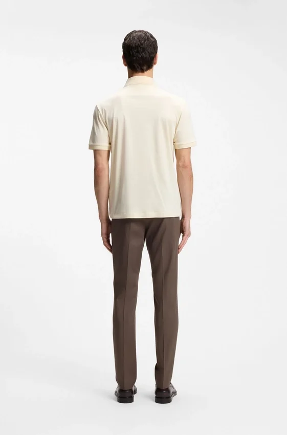 Regular-fit polo shirt in mercerized Italian cotton Regular-fit polo shirt in mercerized Italian cotton