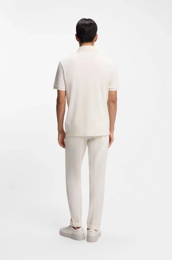 Regular-fit polo shirt in mercerized Italian cotton Regular-fit polo shirt in mercerized Italian cotton