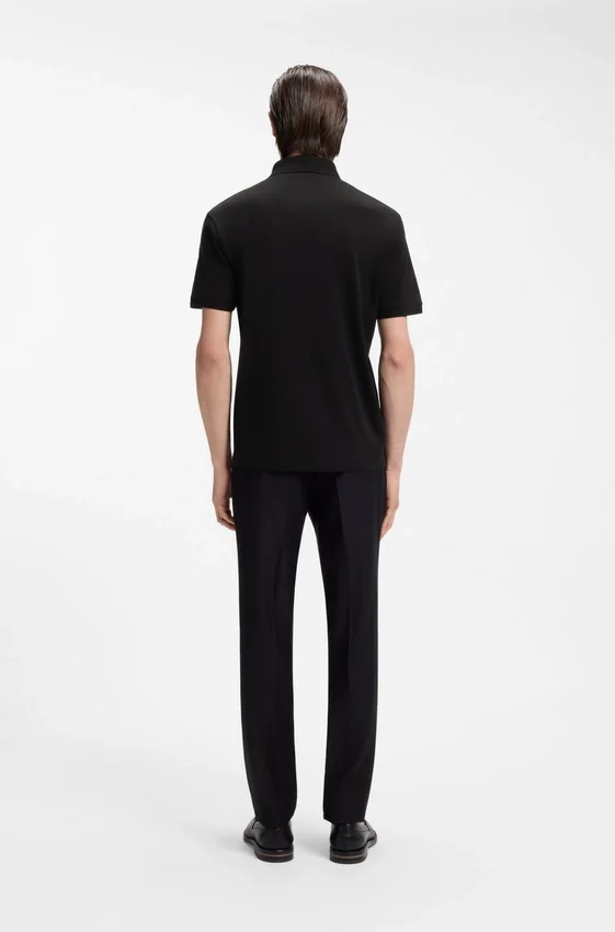 Regular-fit polo shirt in mercerized Italian cotton Regular-fit polo shirt in mercerized Italian cotton