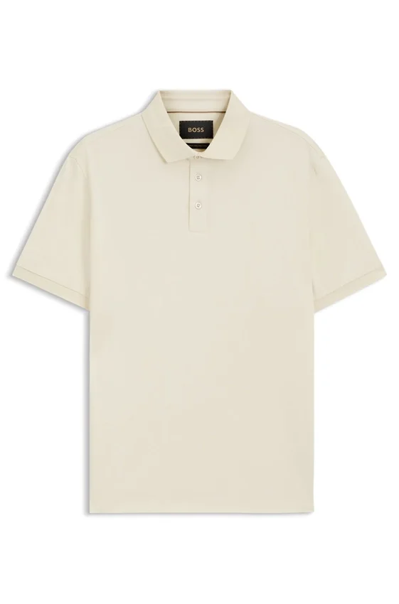 Regular-fit polo shirt in mercerized Italian cotton Regular-fit polo shirt in mercerized Italian cotton
