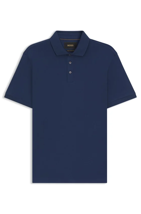 Regular-fit polo shirt in mercerized Italian cotton Regular-fit polo shirt in mercerized Italian cotton