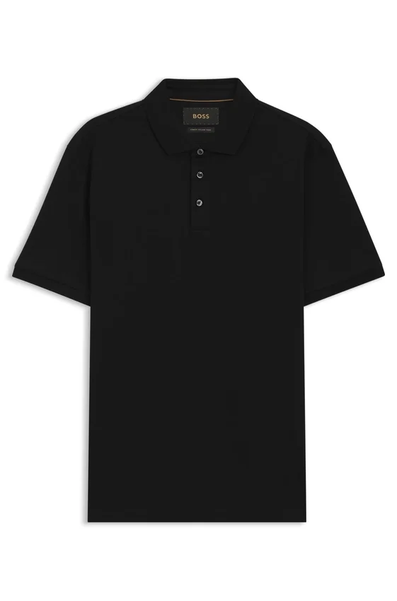 Regular-fit polo shirt in mercerized Italian cotton Regular-fit polo shirt in mercerized Italian cotton