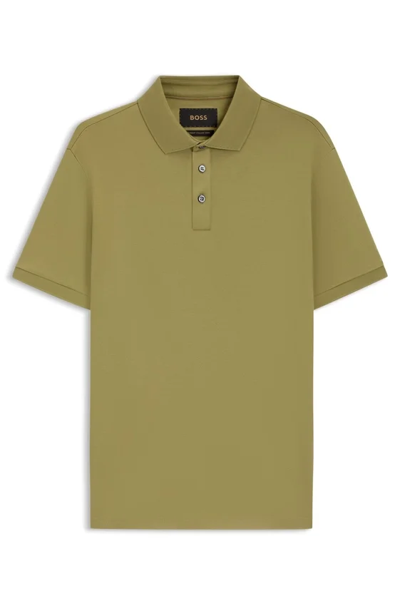 Regular-fit polo shirt in mercerized Italian cotton Regular-fit polo shirt in mercerized Italian cotton