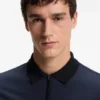 Regular-fit polo shirt in wool with zipper placket Regular-fit polo shirt in wool with zipper placket
