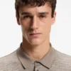 Regular-fit polo shirt with micro mouliné finish Regular-fit polo shirt with micro mouliné finish