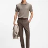Regular-fit polo shirt with micro mouliné finish Regular-fit polo shirt with micro mouliné finish