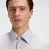 Regular-fit shirt in an Italian-made cotton blend