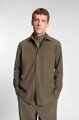 Regular-fit shirt in baby corduroy