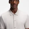Regular-fit shirt in bubble-structure cotton
