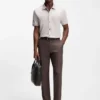 Regular-fit shirt in bubble-structure cotton