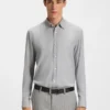 Regular-fit shirt in cotton-blend flannel