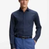 Regular-fit shirt in cotton dobby