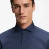 Regular-fit shirt in cotton dobby