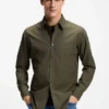 Regular-fit shirt in cotton poplin