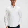 Regular-fit shirt in cotton poplin
