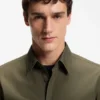 Regular-fit shirt in cotton poplin