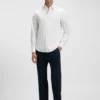 Regular-fit shirt in cotton poplin