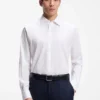 Regular-fit shirt in Italian-made cotton and silk