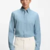 Regular-fit shirt in Italian-made denim