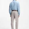 Regular-fit shirt in Italian-made linen and cotton