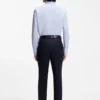 Regular-fit shirt in Italian monogrammed cotton