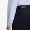 Regular-fit shirt in Italian monogrammed cotton