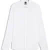 Regular-fit shirt in Italian monogrammed cotton