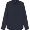 Regular-fit shirt in Italian monogrammed cotton