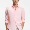 Regular-fit shirt in linen