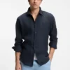 Regular-fit shirt in linen