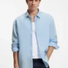 Regular-fit shirt in linen