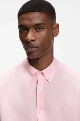 Regular-fit shirt in linen